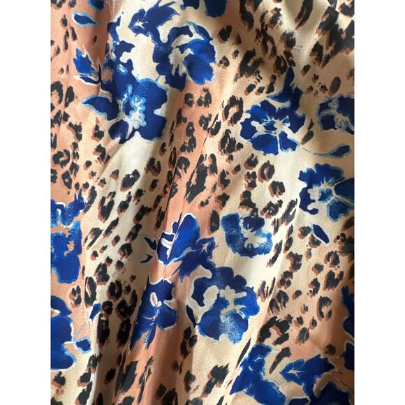 Ramy Brooke Mixed Animal Print Halter Sleeveless Blouson Mini Dress NWOT Small - Picture 5 of 9